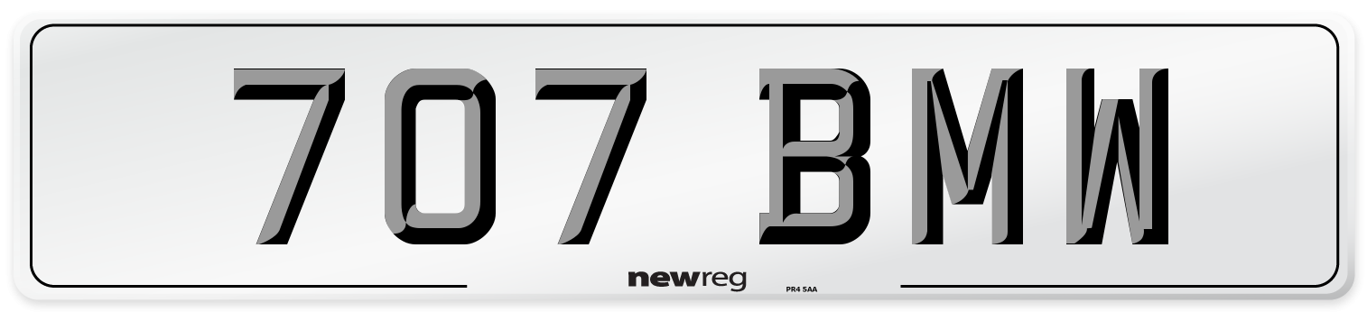 707 BMW Number Plate from New Reg
